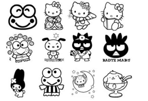 hello kitty and friends outline